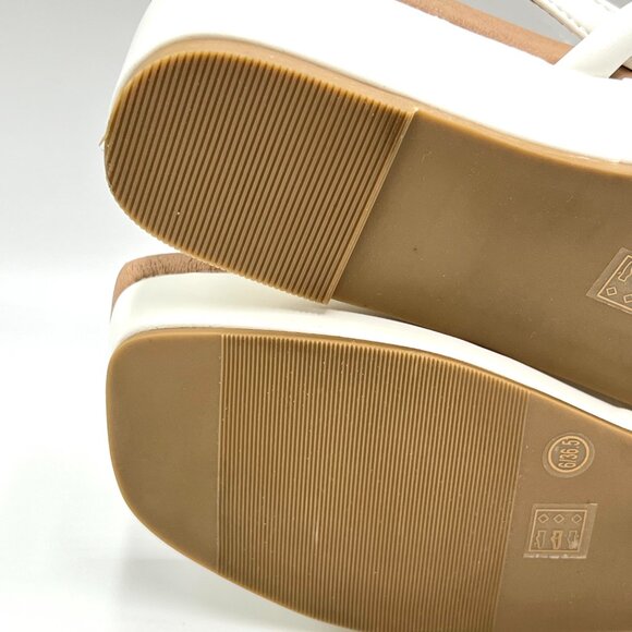 Chinese‎ Laundry Womens Size 6 Skippy White Vegan Leather Platform Sandals Shoes - Picture 10 of 15